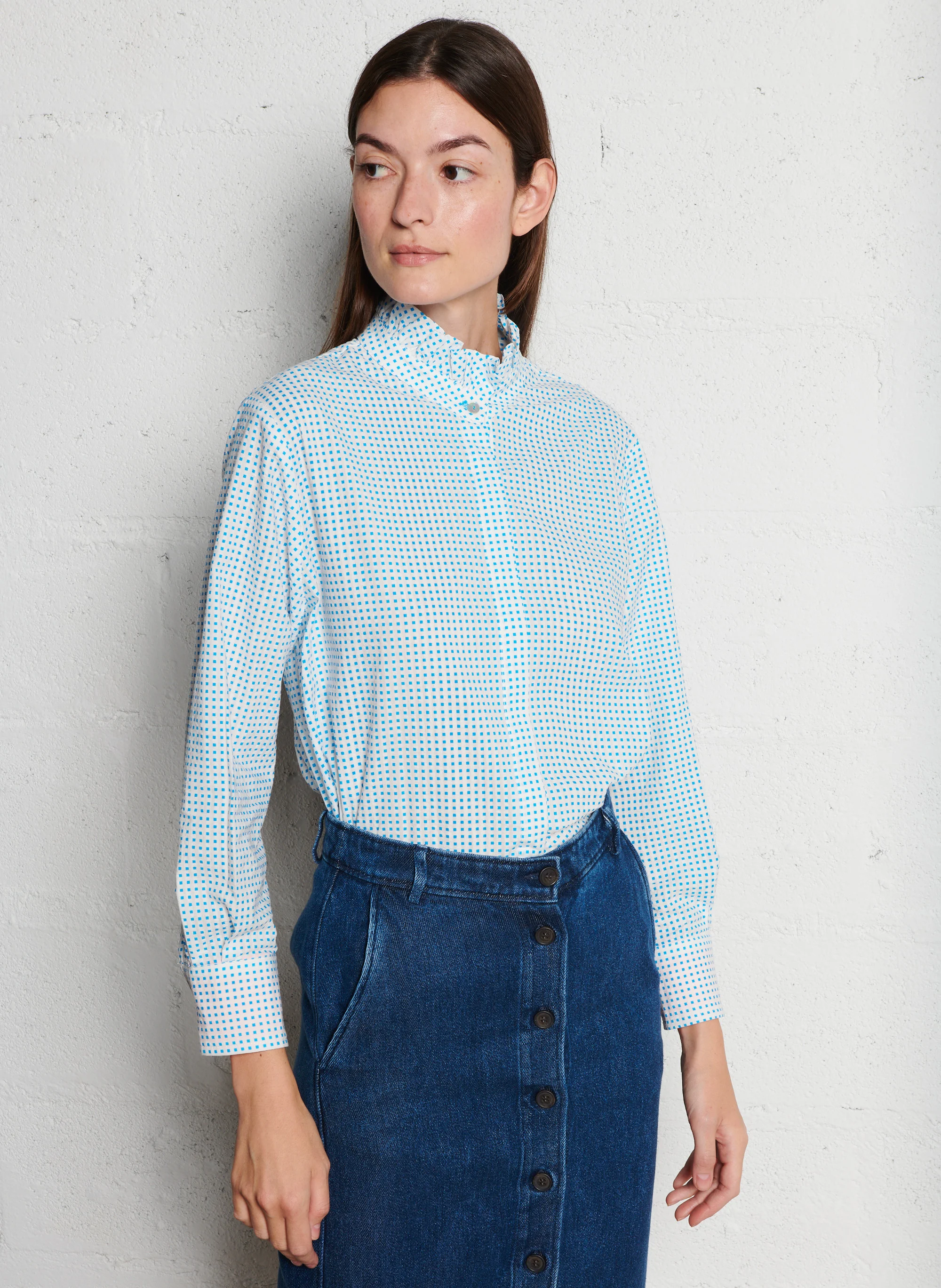 PEPSI - Chemise droite à carreaux en coton| Multicolore