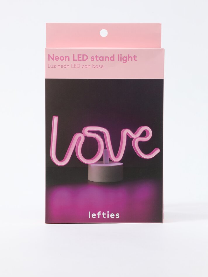 Luminária de LED Neon com Base - Lilás