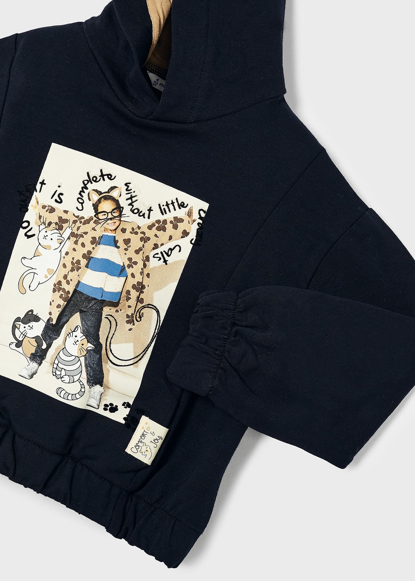 Conjunto de moletom de algodão de duas peças para meninas