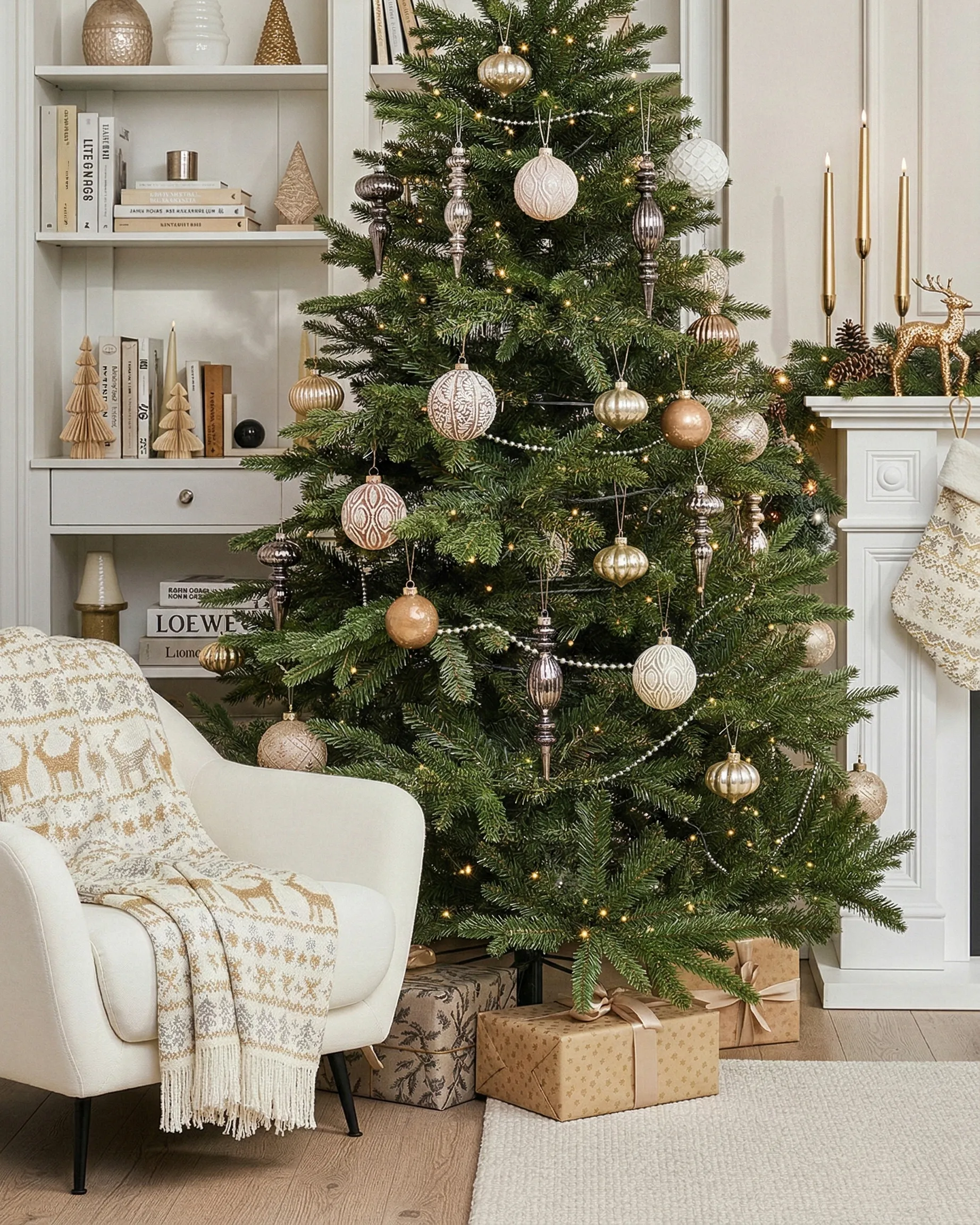 Set van 24 kerstballen WINTERLIGHT Glas Roségoud