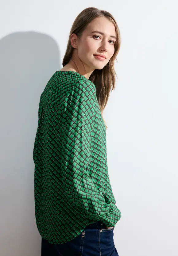 Print Tunikabluse - strong khaki