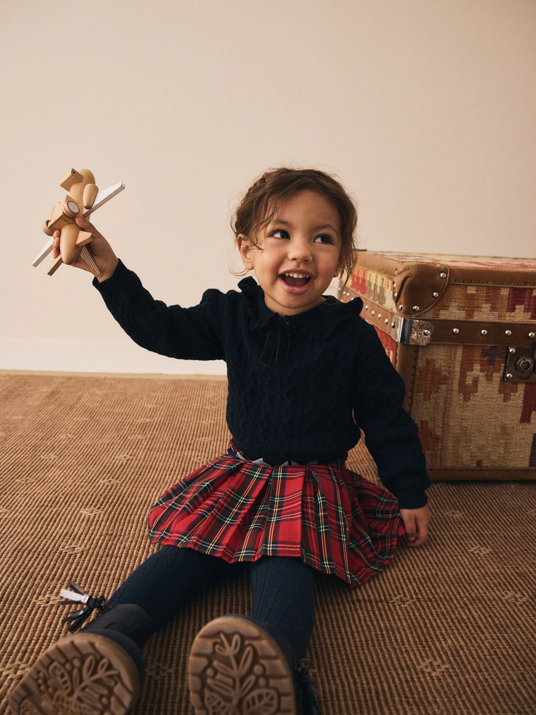 Marineblauw - Cashmere Blend Jumper (3mths-7yrs)