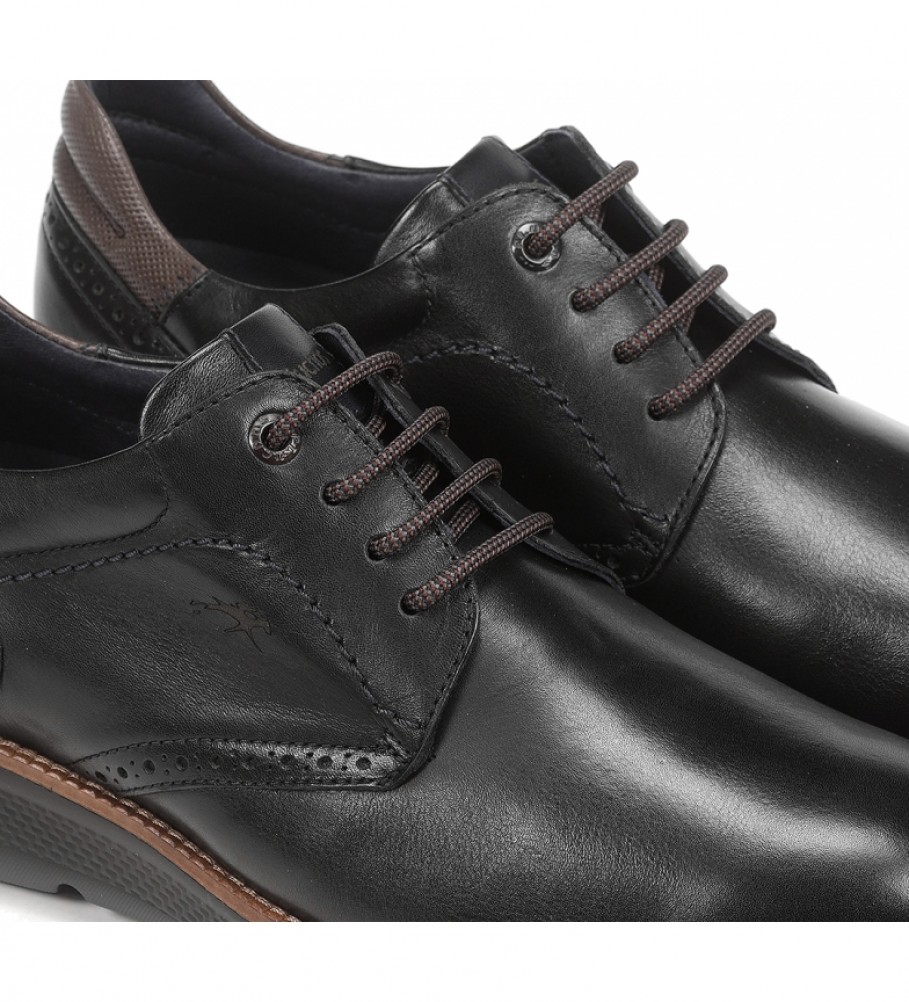 Sapatos Fluchos William F1351 em couro preto