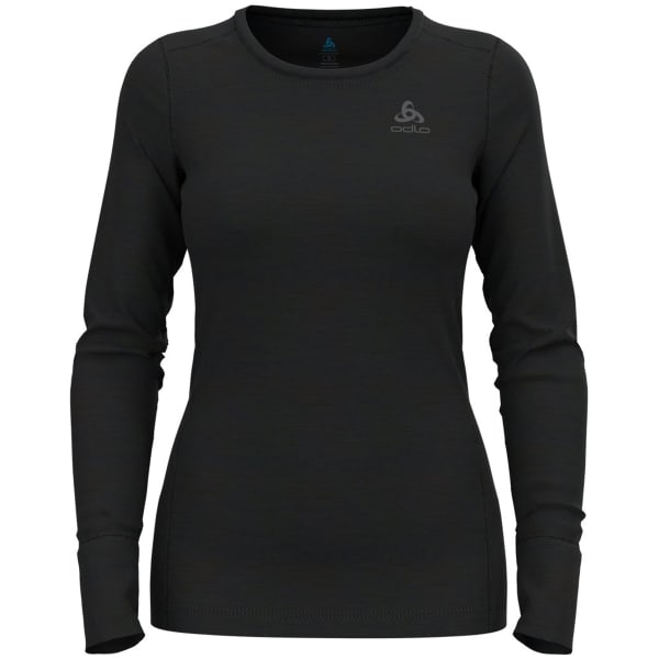 T-shirt thermique ODLO MERINO 200 BL TOP CREW NECK L/S W BLACK