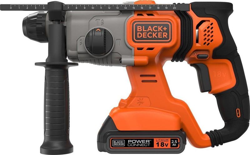 BLACK+DECKER BCD900E2K-QW Boorhamer - 18V - 2x 2.5Ah - Inclusief Koffer