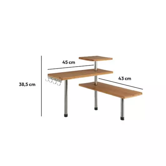 Etagère d'angle (H39 cm) Vahina Naturelle