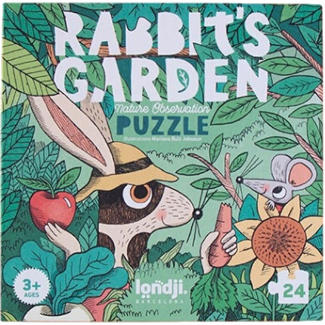 Londji puzzel en zoekspel rabbit's garden - 2x24st