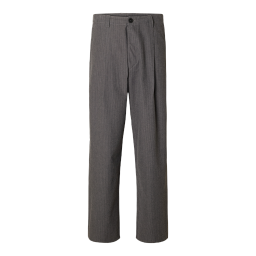 Annarr Storm Pinstripe Bukser, Dark Gull Gray, 34