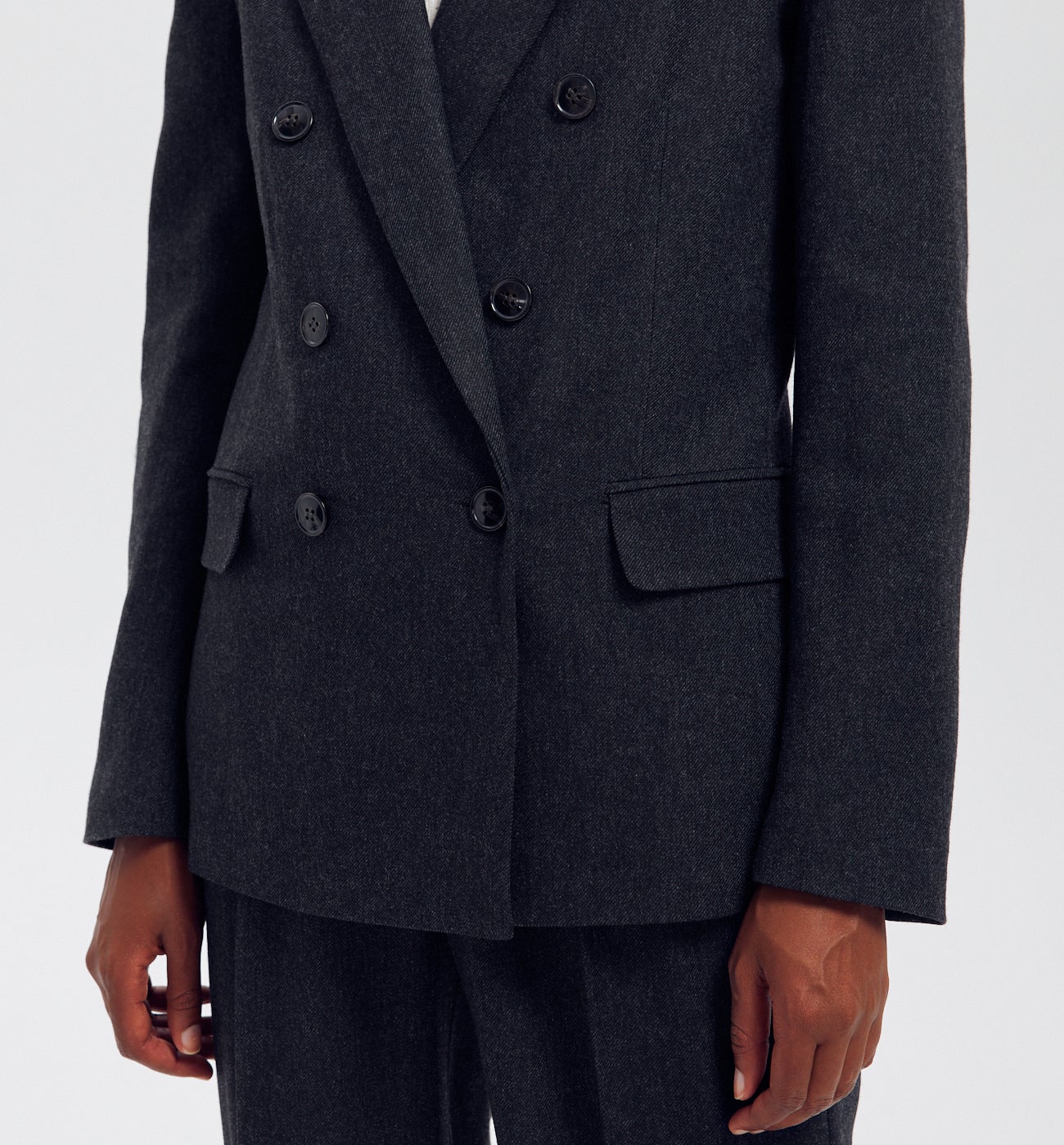 Veste de tailleur chinée Femme - Gris