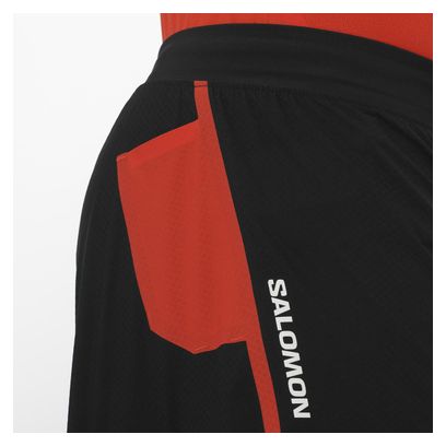Short splité Salomon S/Lab Speed 3in Noir/Rouge Homme