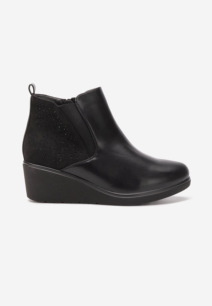 Bottines compensées noires Sybil