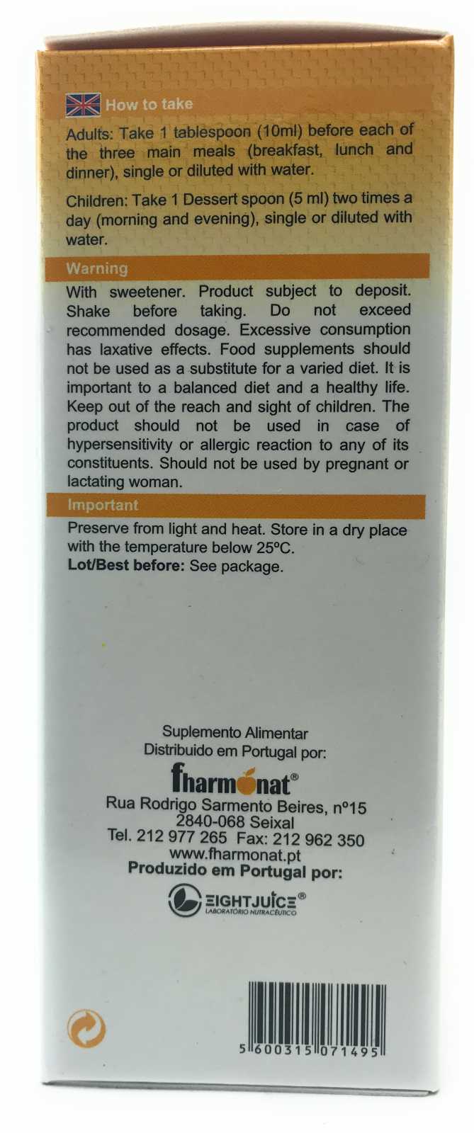 Óleo de fígado de bacalhau Fharmonat 250 ml