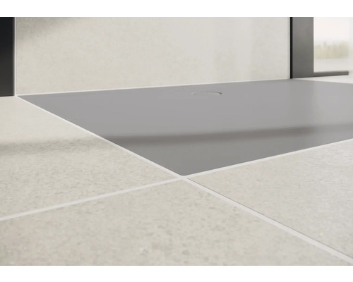 KALDEWEI SUPERPLAN ZERO Secure Plus 1524-1 douchebak, 90 x 90 x 3,2 cm, matzwart, antislipcoating over het gehele oppervlak, 352400012676