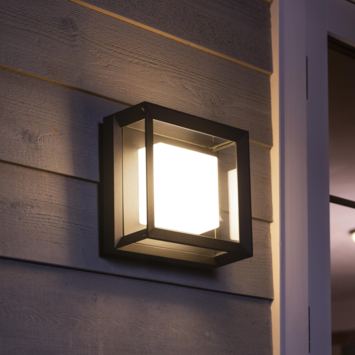 Philips Hue muurlamp zwart - wit en gekleurd licht 15W - vierkant