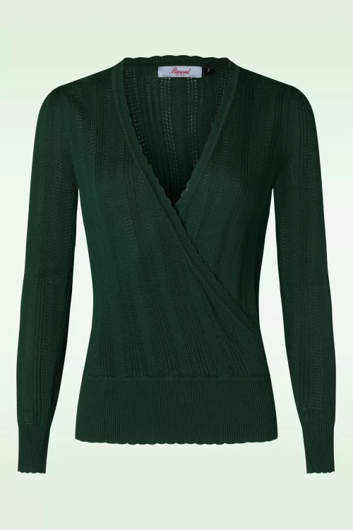 Banned Retro Royal wikkeltop in groen