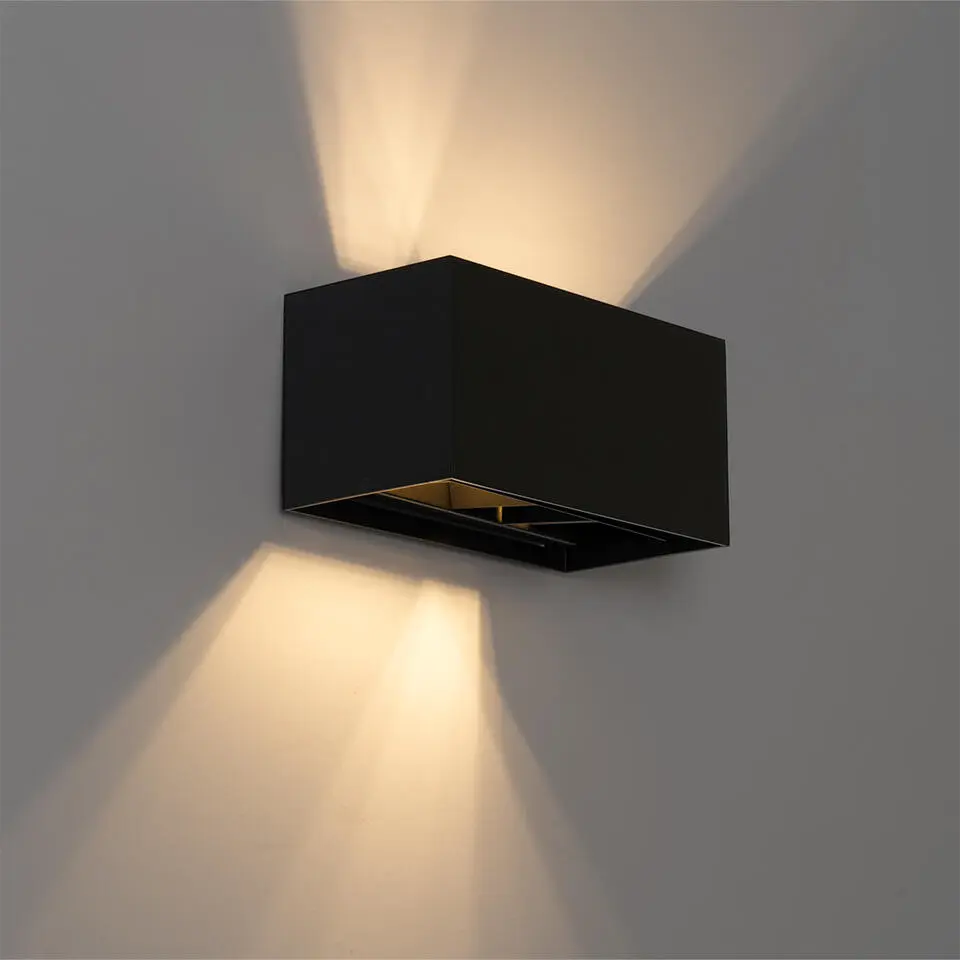 Qazqa wandlampen edwin zwart g9
