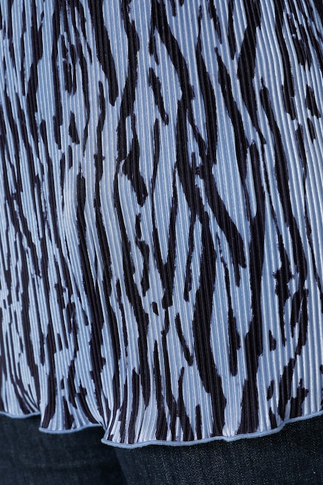Plisseeshirt mit farbharmonischem Allover Print