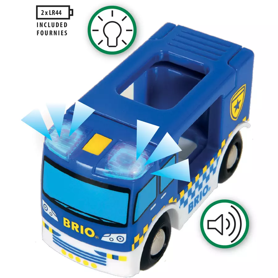 BRIO® WORLD Polizeiwagen mit Licht und Sound 33825