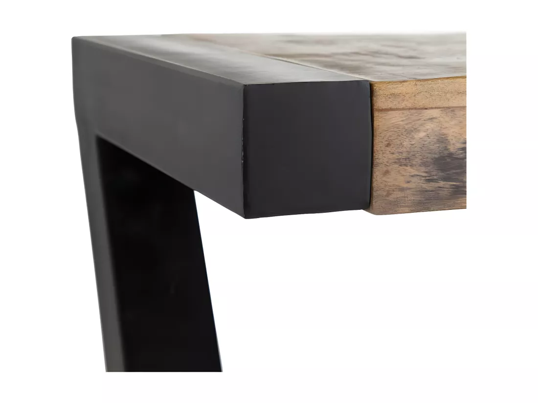 Bureau 1 tiroir Bois de Manguier/Métal - LISSAFI