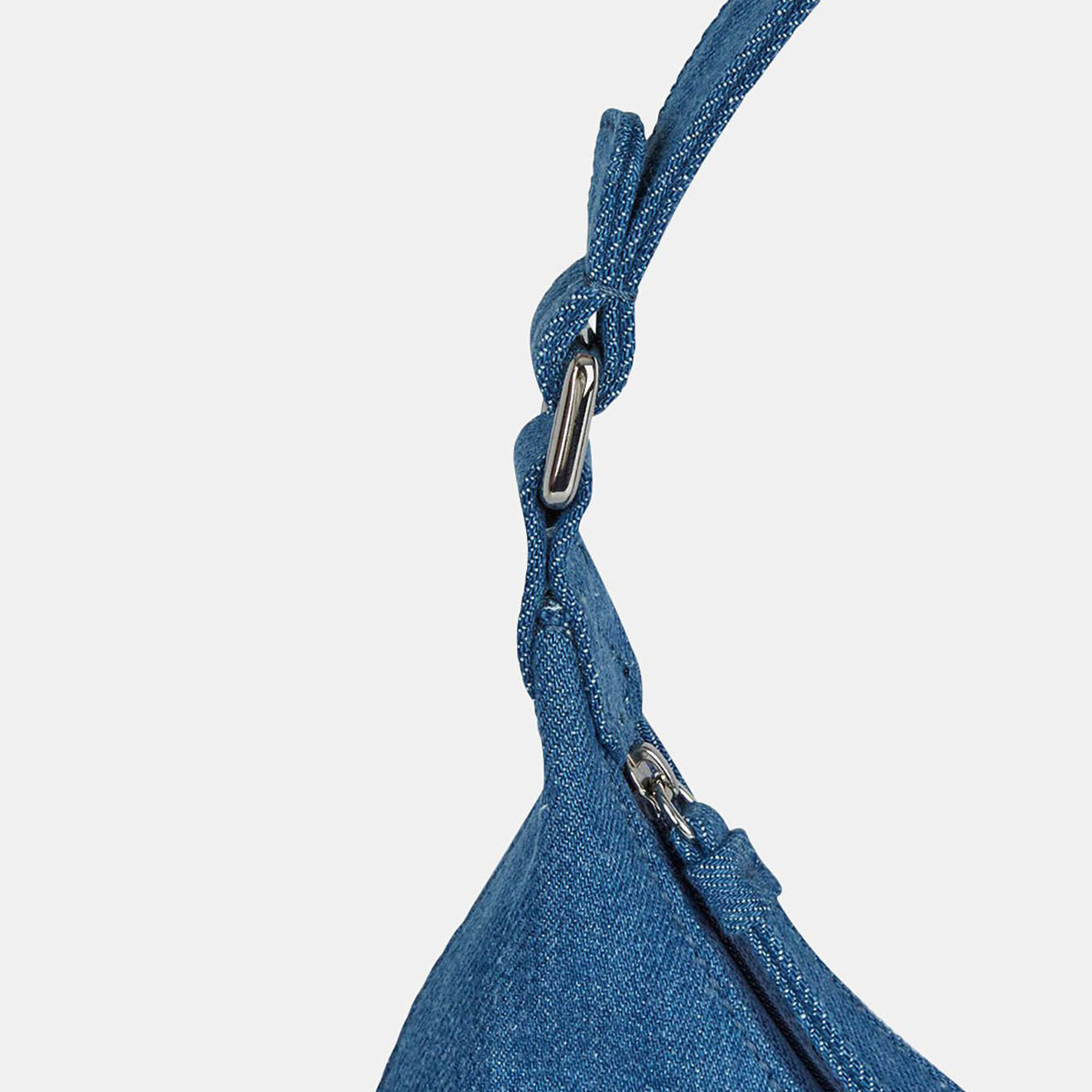 By Far Sac à main Baby Amber bleu jean - 22x25x5 cm