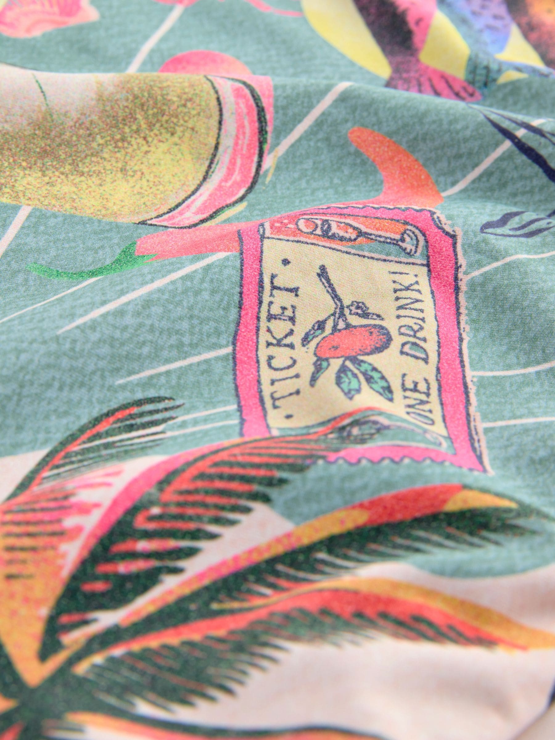 Groen/roze kreeft Conversational - Bikini broekje met print