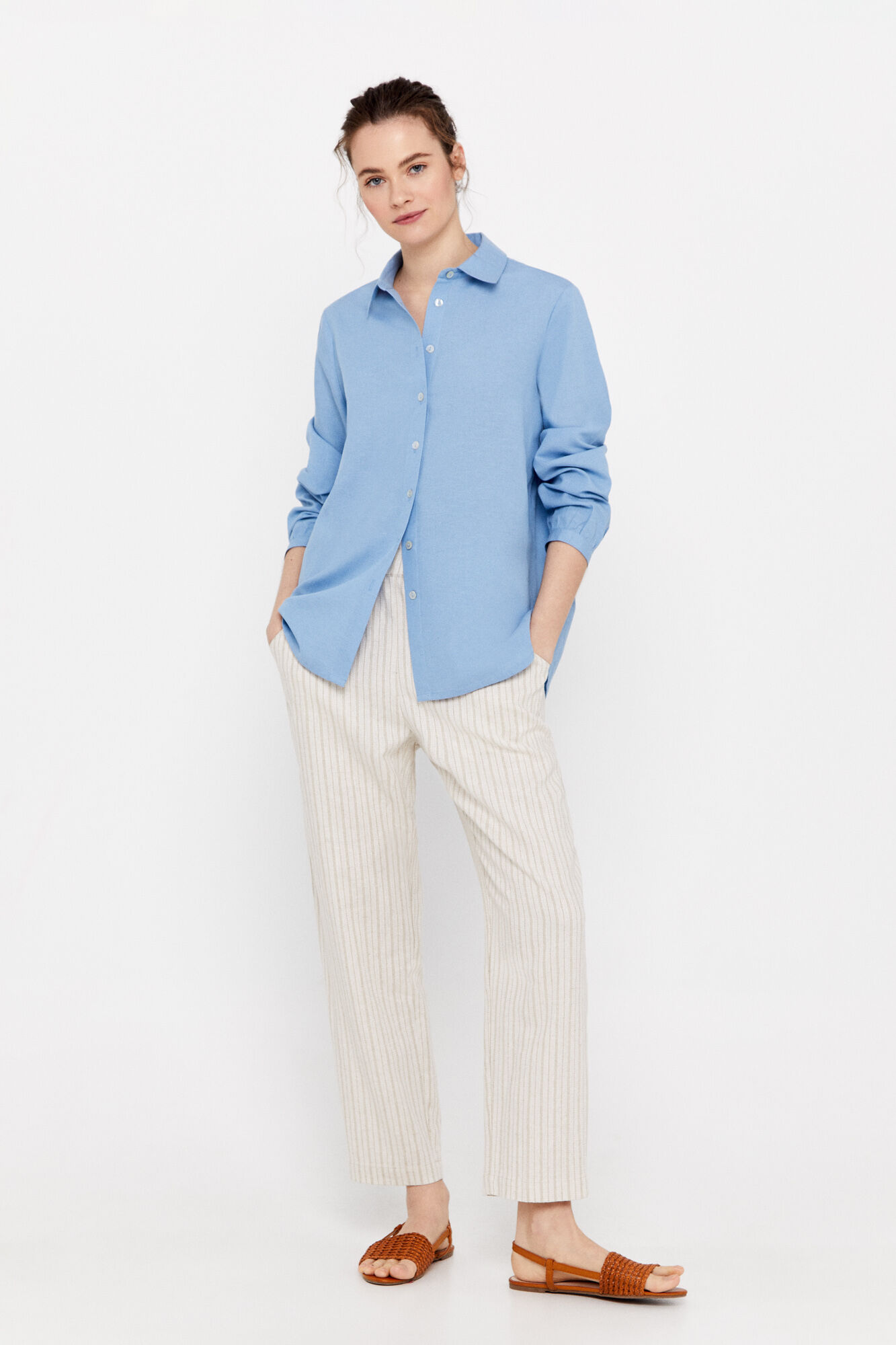 Camisa de linho - Azul