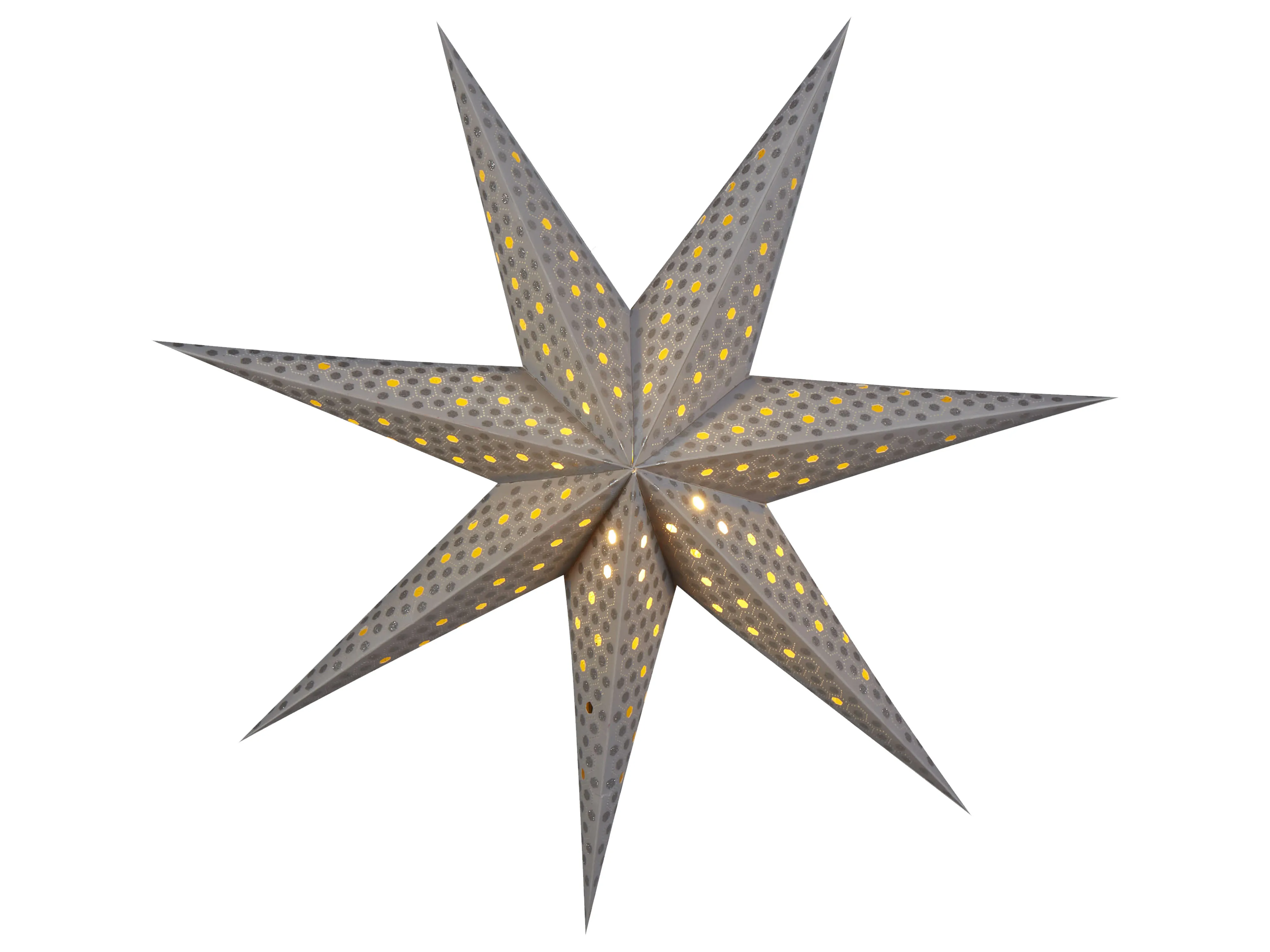 Set van 4 hangende decoraties LED KAMET Ster 60 cm Meerkleurig