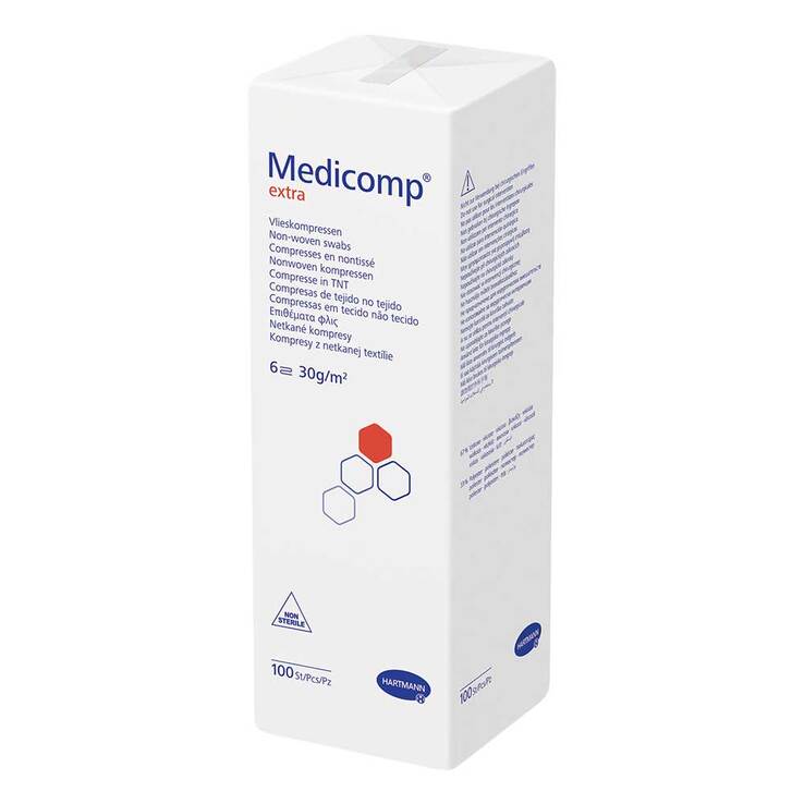 Medicomp Extra Kompressen 7,5x7,5 cm unsteril, 100 St