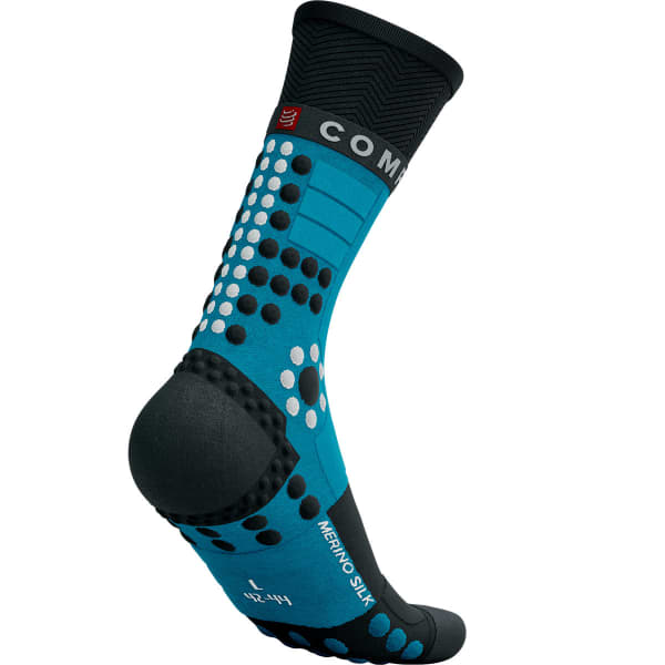 Chaussette running COMPRESSPORT PRO RACING SOCKS WINTER TRAIL MOSAIC BLUE/BLACK