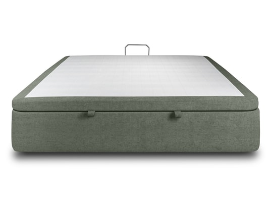SOMMEIL DE PLOMB - Sommier 140 x 200 Sommier coffre tissu vert 140x200 h39cm