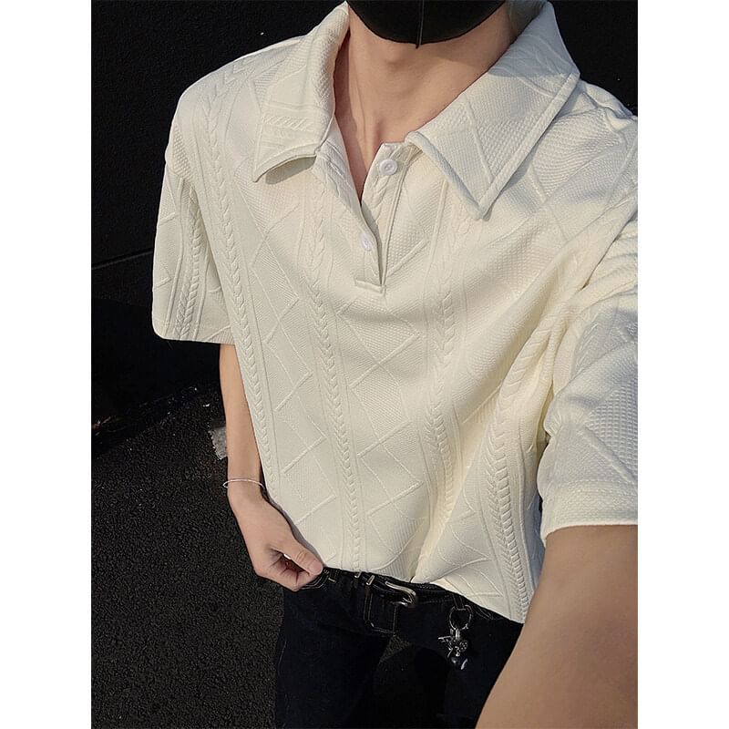 Obikan - Poloshirt met korte mouwen en effen textuur