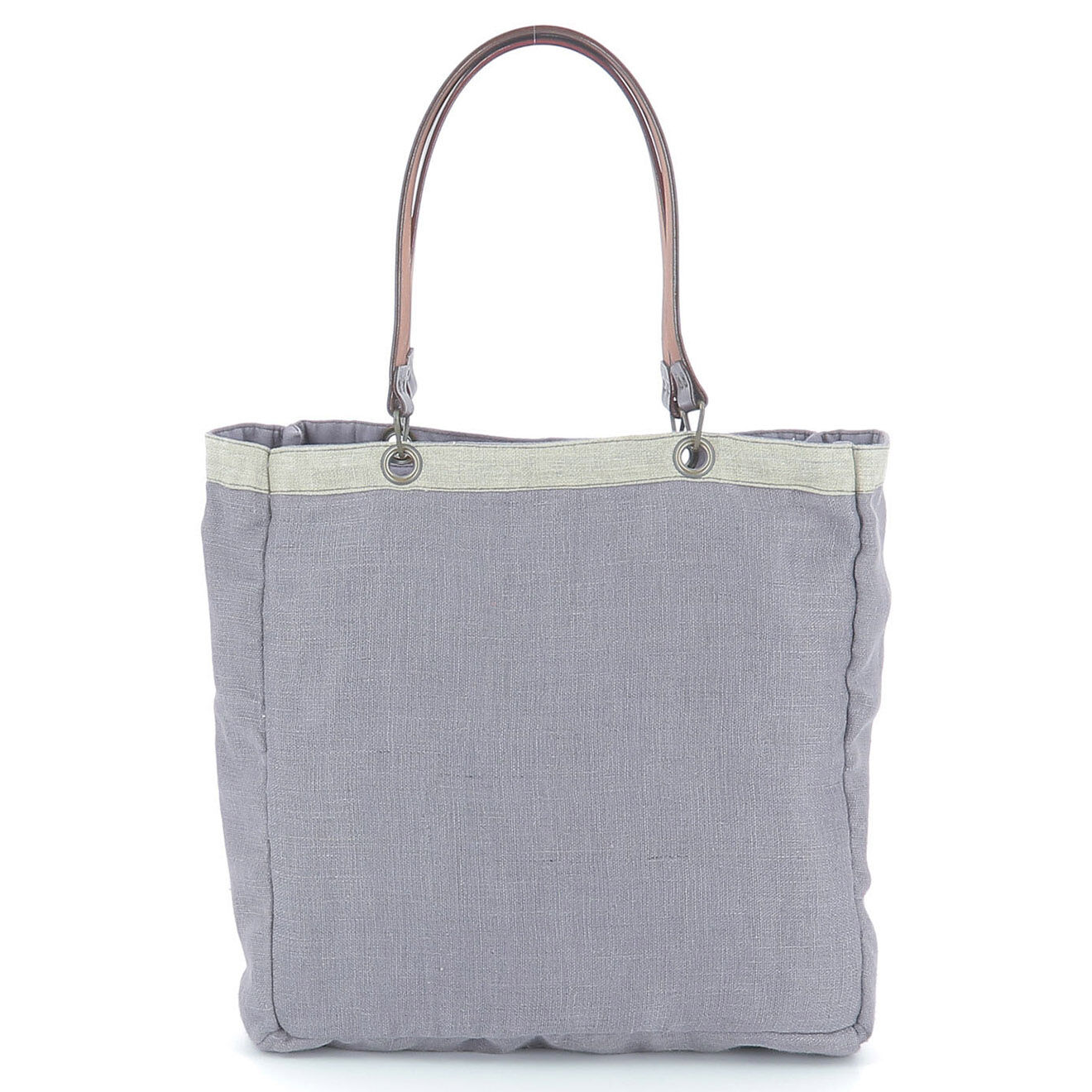 En Fil d'Indienne Sac Cabas Double carmin - 30x34x10 cm