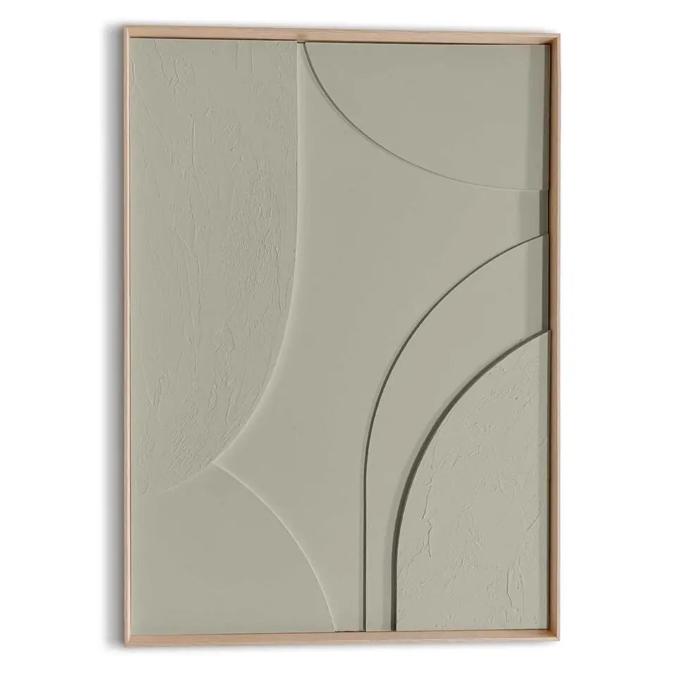 Schilderij 3D Art Terrace - sage green - 70x50cm - Groen