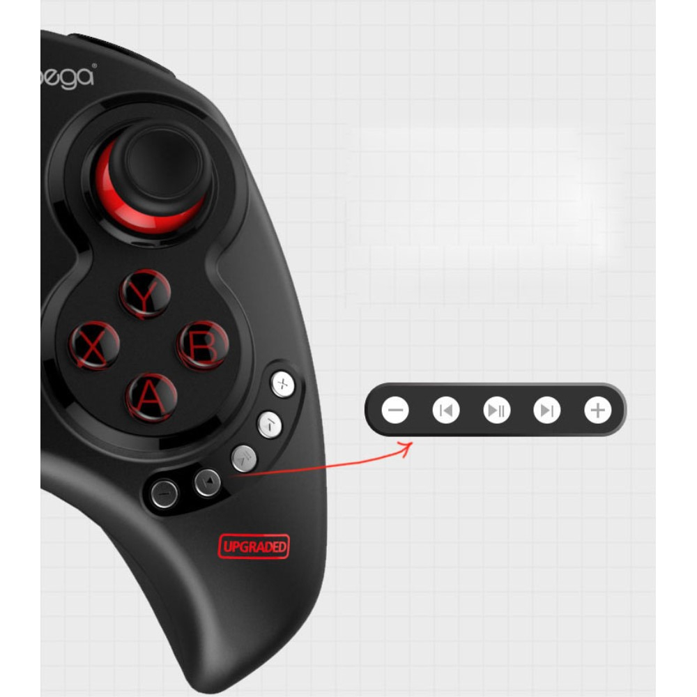Universal Bluetooth Gamepad Joystick Gaming Controller für Smartphones / Tablets mit einer Grösse von 125-280mm (iOS / Android) - Schwarz