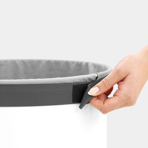 Wasbox, 35 liter, kurken deksel - White