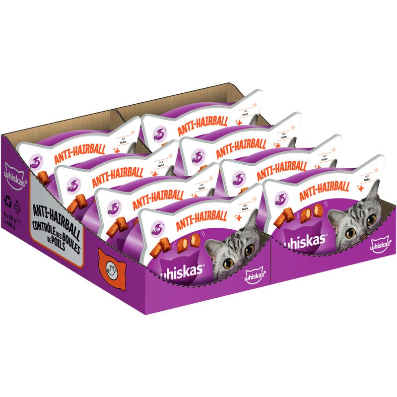 Friandises Whiskas Contrôle des Boules de Poils sur bitiba.fr
