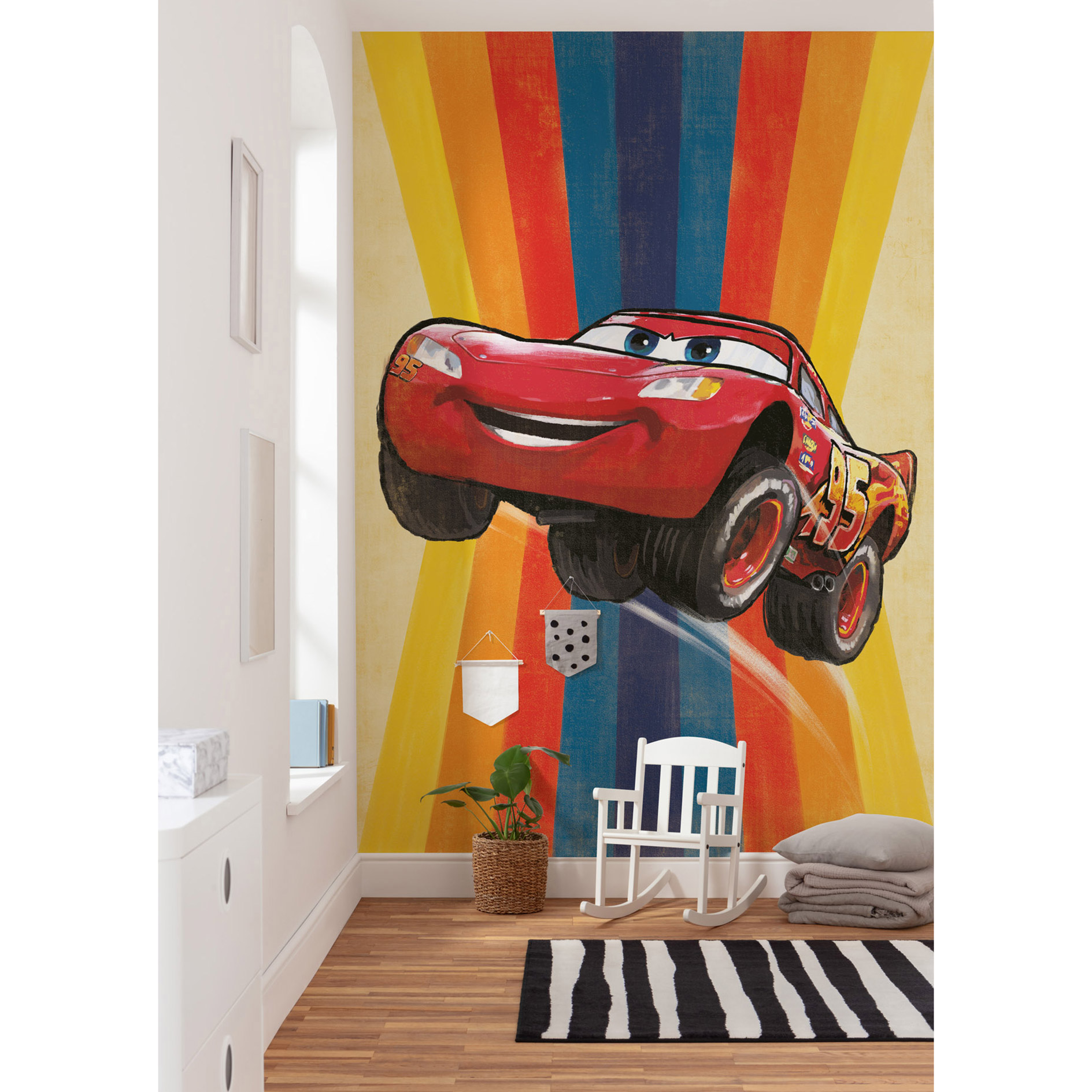 Vlies-Fototapete CARS JUMP - bunt - 200x280 cm