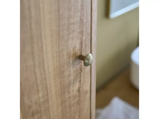 Colonne de salle de bain suspendue en mindi massif