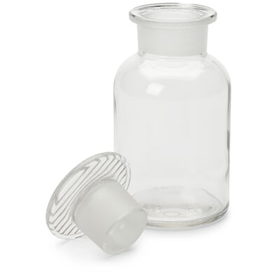 Vorratsflasche mit Glasstopfen, Volumen 250 ml, Farblos