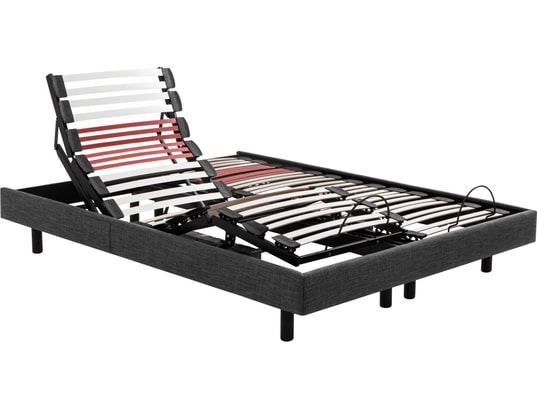 EPEDA - Sommier Electrique 2 x 90 x 200 Horizon 1820D gris fonce + 2x balade équilibré