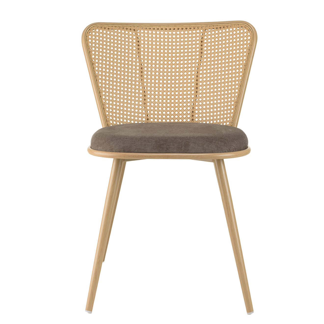 Macabane 2 Chaises Léa taupe - 55x60x78 cm