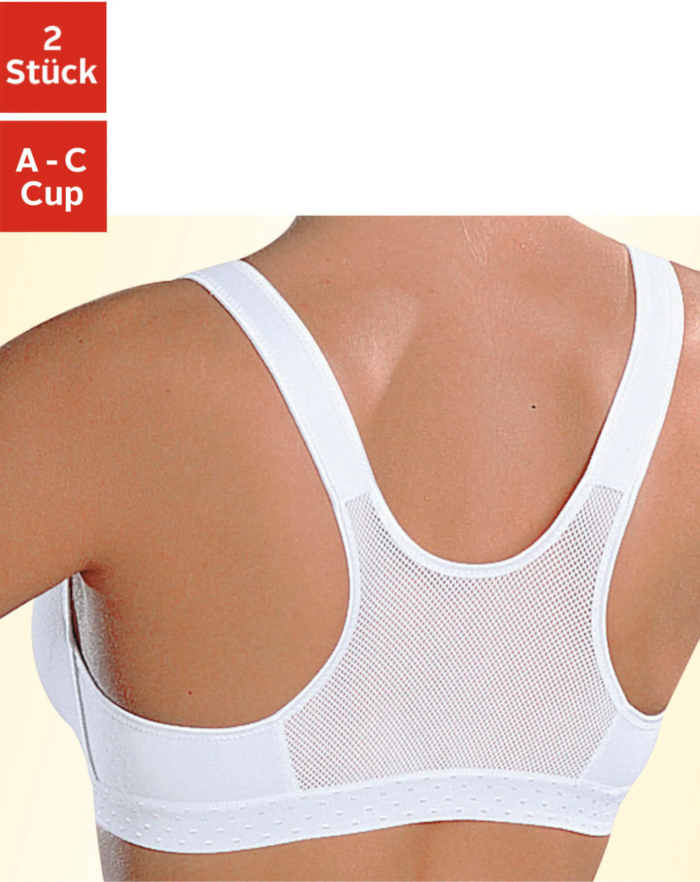 petite fleur Sport-BH in 2xweiß