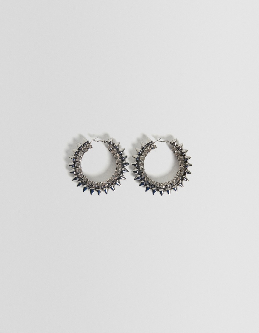 Brincos de argola Generation Bershka com spikes