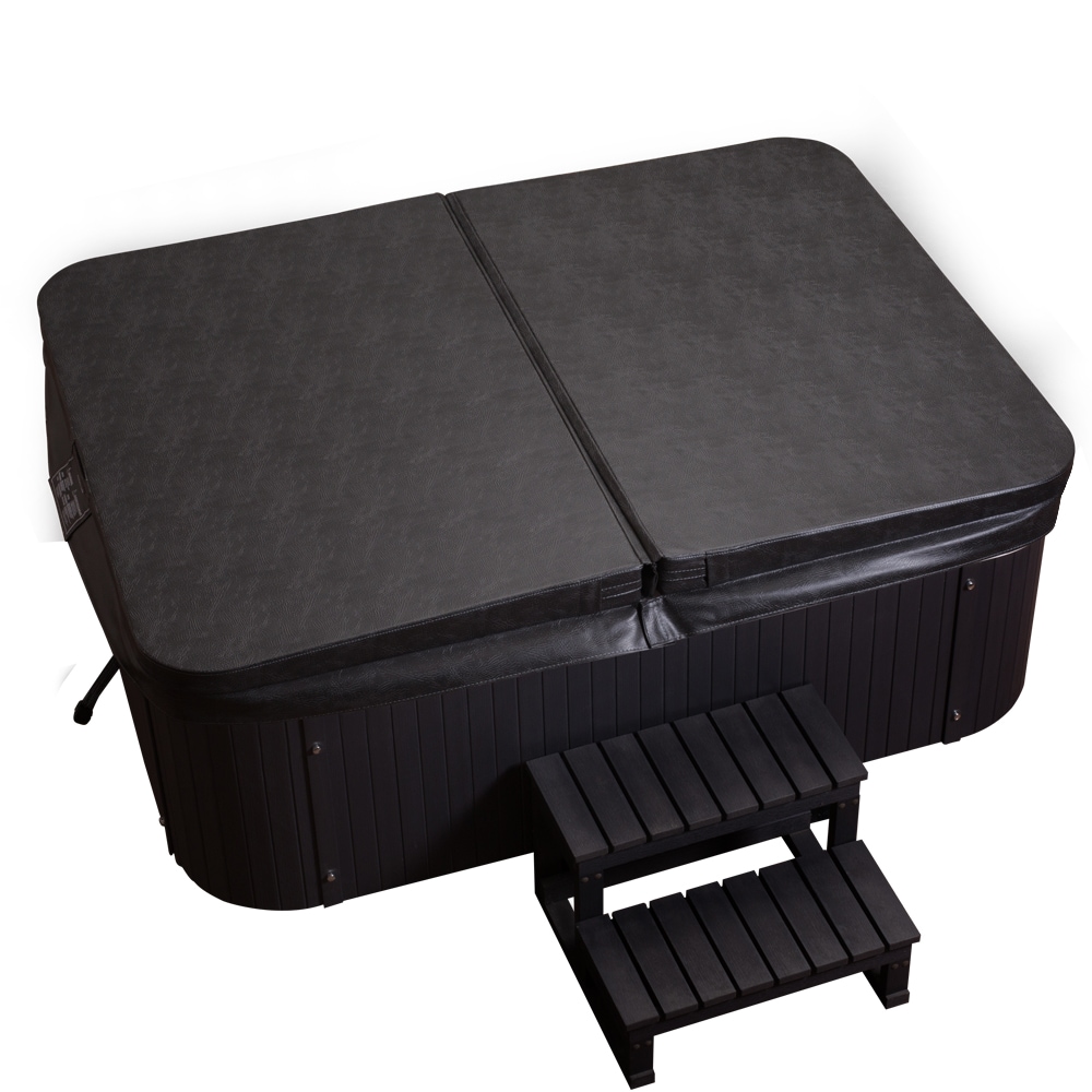 TroniTechnik® Outdoor Whirlpool LEVANZO, 2,2kW Pumpe, 3kW Heizung - 190 x 135 x 77cm - Inkl. Heizung, 41 Massagedüsen, inkl. Treppe