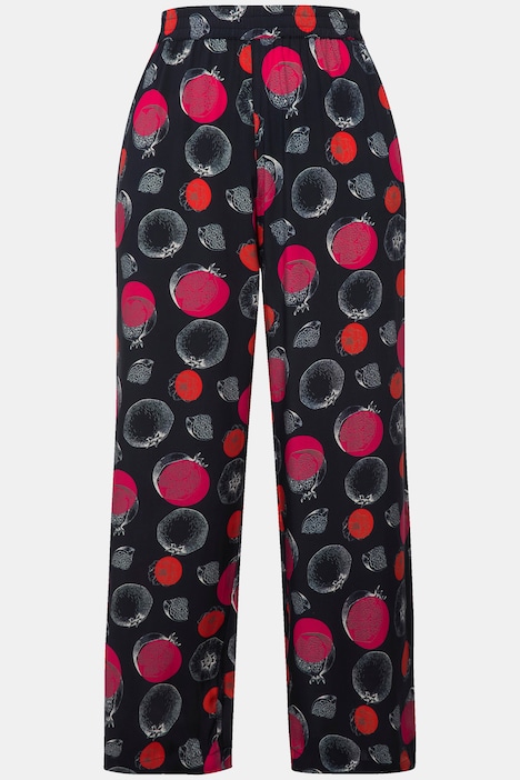 Palazzohose, Punkte, weites Bein, Elastikbund