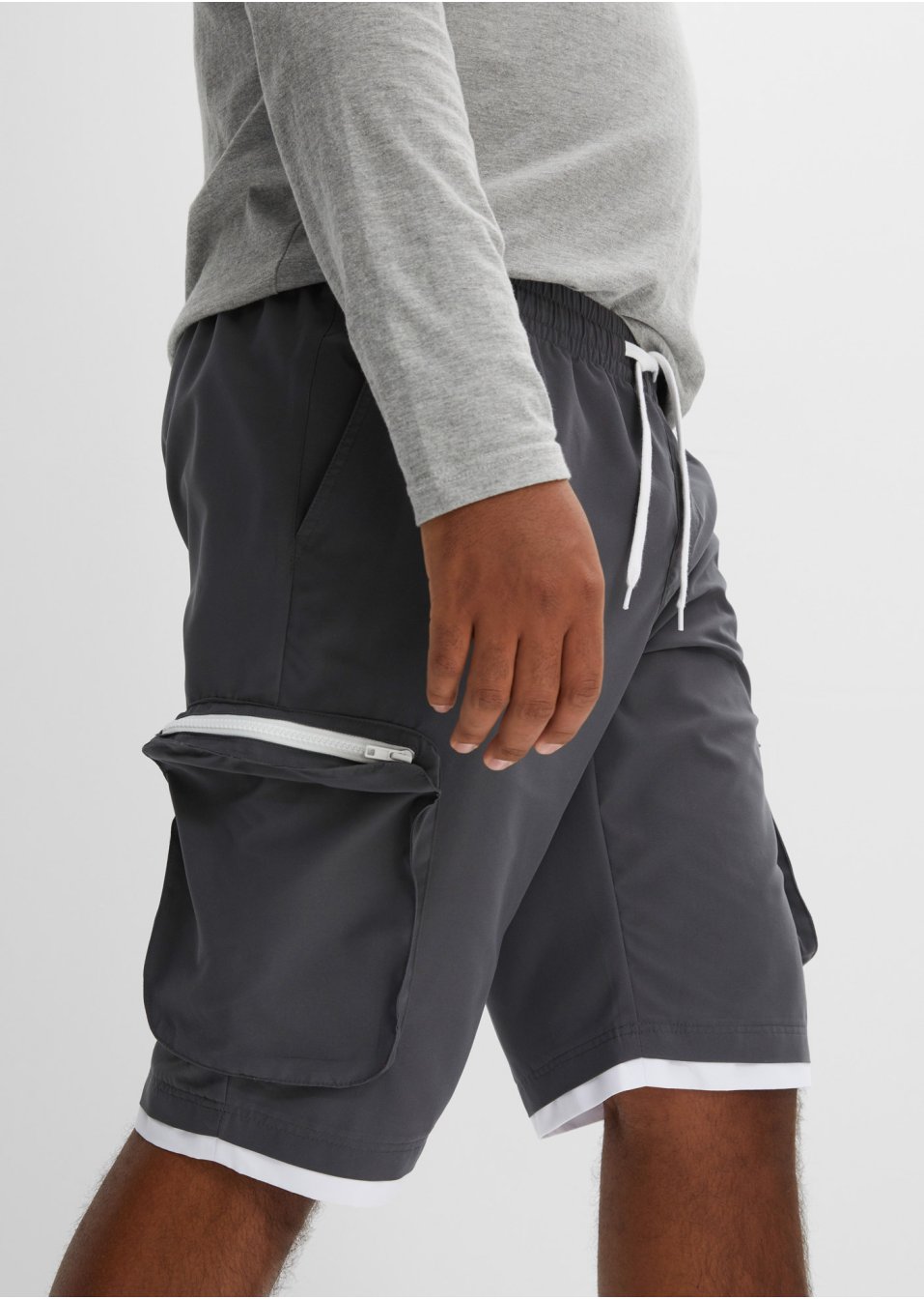 Bermuda cargo taille extensible, Regular Fit