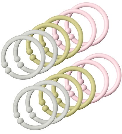 BIBS Oph?ngsringe/Loops - 12-pak - Haze/Meadow/Blossom