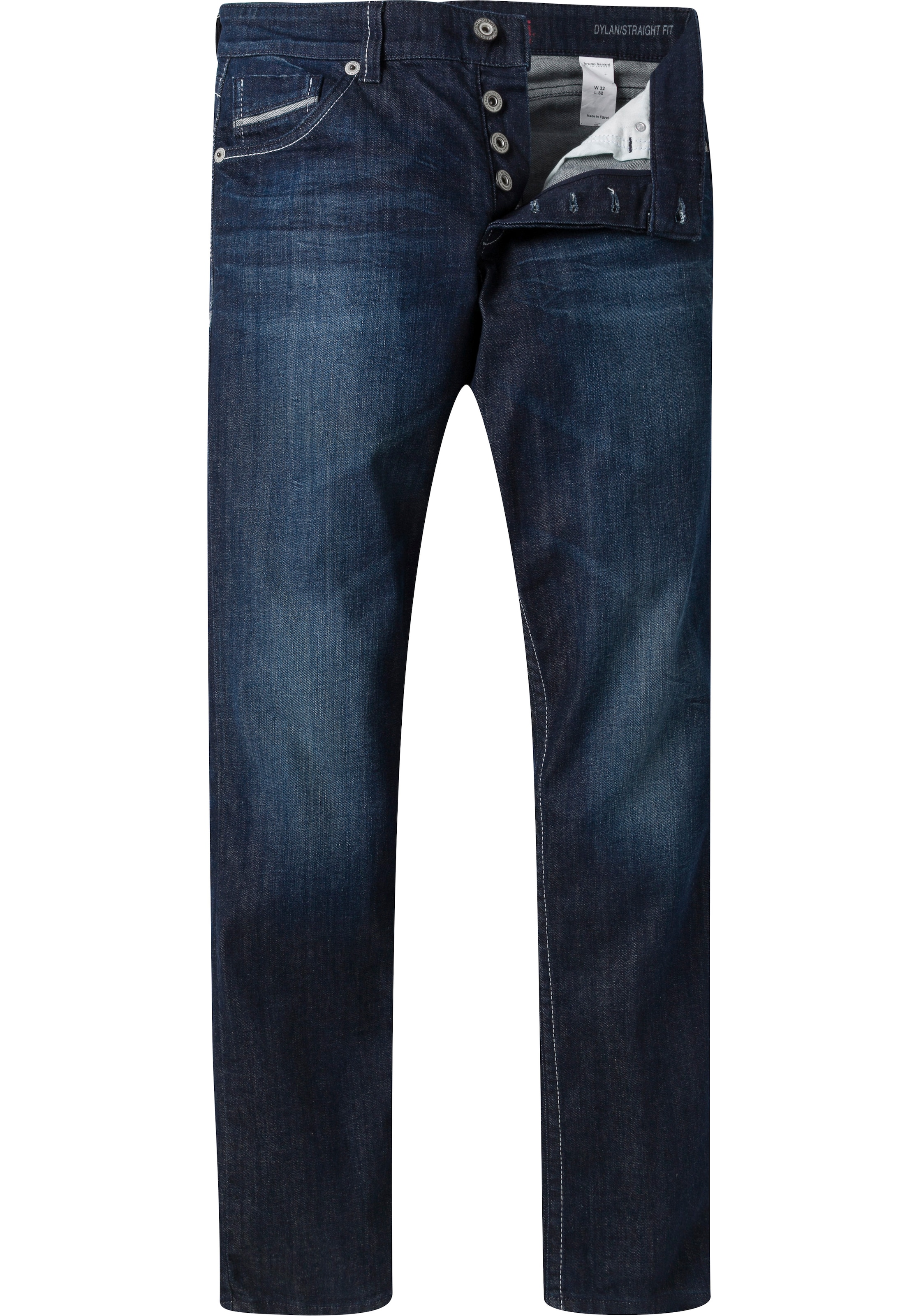 Bruno Banani Straight-Jeans »Dylan«, gerade Beinform,  Used-Waschung,  niedrige Leibhöhe