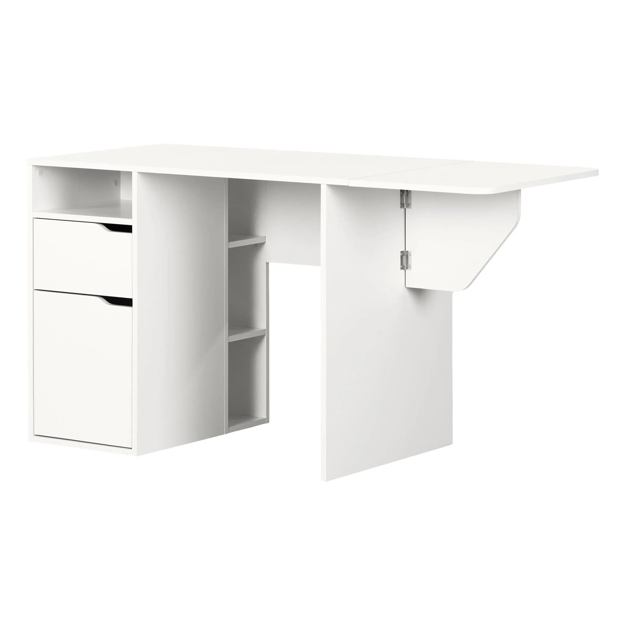 South Shore Table de Bricolage avec Rabat - Crea Blanc solide