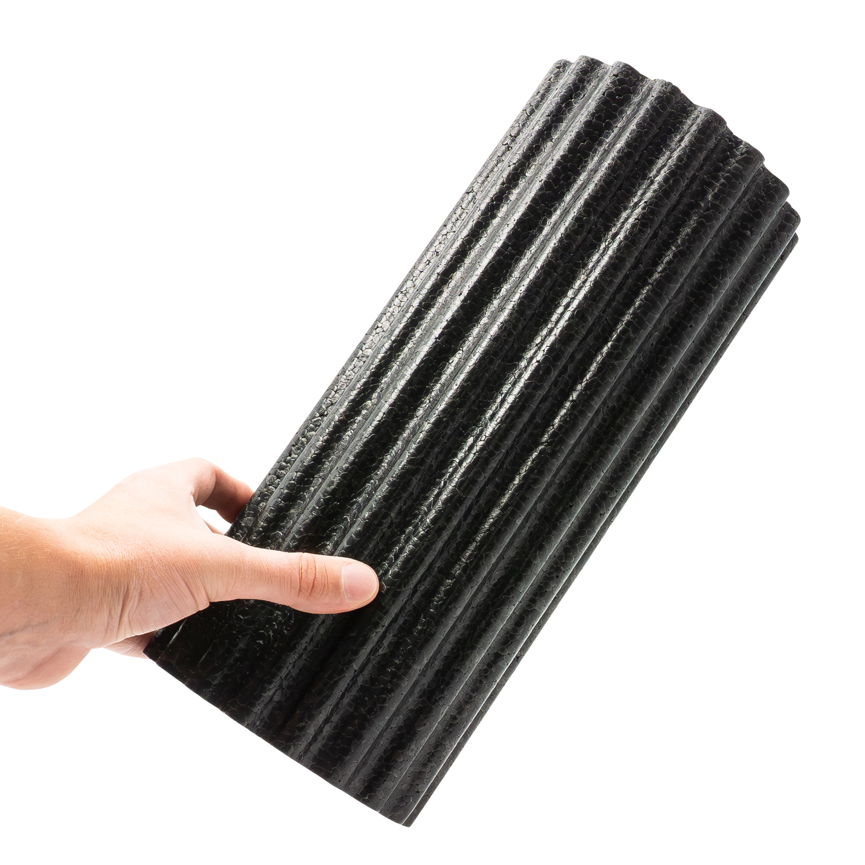 (32cm) Faszienrolle Fitness Selbstmassage Rolle für Balancetraining und Yoga - Schwarz